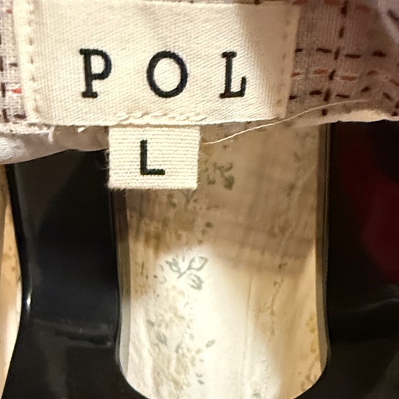 POL Cream and Brown Embroidered Button Down Shirt - Picture 3 of 12